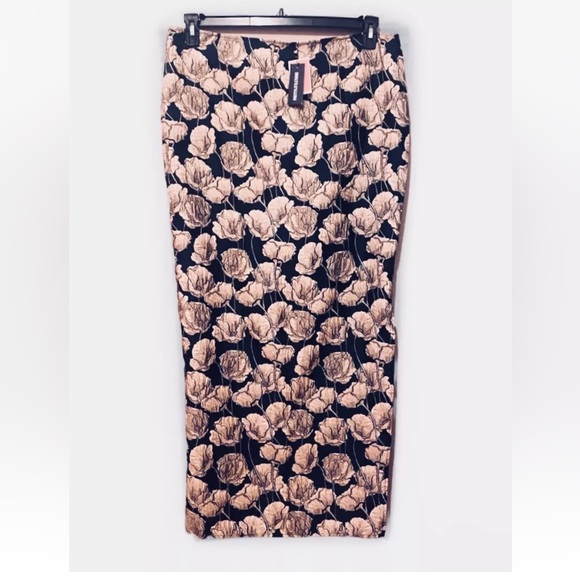 New PrettyLittleThing Navy Jacquard Low Rise Maxi Skirt - 12 - Picture 5 of 6